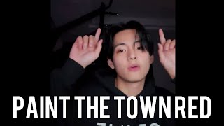 Paint The Town Red Doja Cat - Kim Taehyoung
