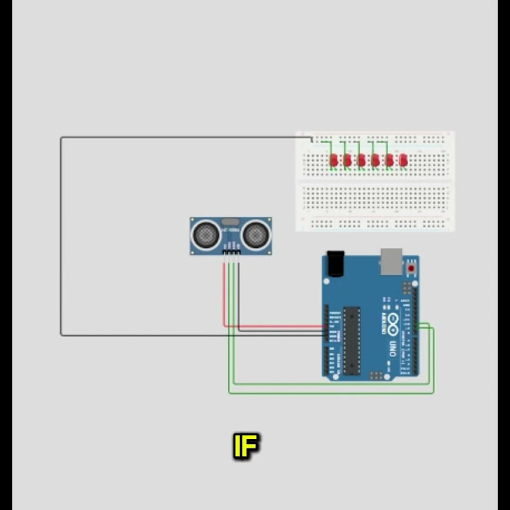 Arduino UNO + Ultrasonic sensor + LED easy project - YouTube