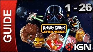Angry Birds Star Wars Tatooine Level 1-26 3 Star Walkthrough