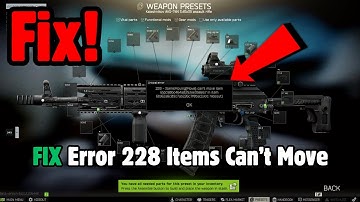 Fix Escape from Tarkov Error 228 | ItemsMoving{Move} Can’t Move Item (Critical Error Stash Fix)