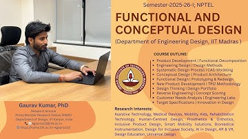 Extra session: Functional and Conceptual Design; IIT Madras