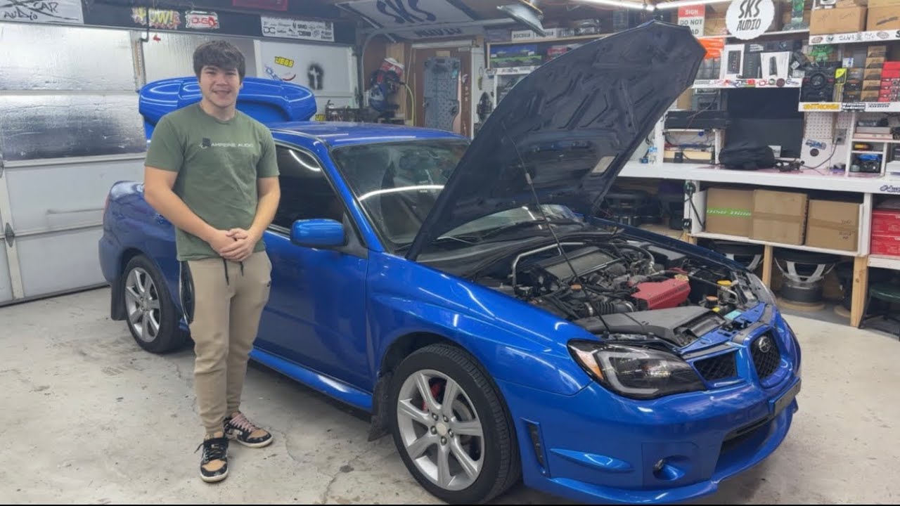 Установка сабвуфера в Subaru WRX 2007 года (сборка басовой системы, часть 1)