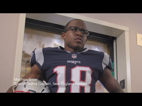 Matthew Slater of the New England Patriots Stops By Plymouth Rock Assurance