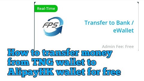 #TNGtoAlipayHK #FPS How to transfer money from TNG wallet to AlipayHK wallet using FPS