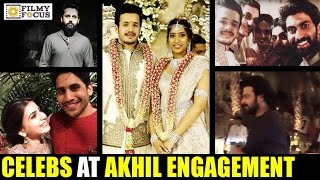 Celebrities at Akhil Akkineni and Shriya Bhupal Engagement || Photos - Filmyfocus.com