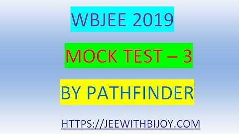 WBJEE MOCK TEST SAMPLE PAPER PDF IN ENGLISH PART-3|  [PATHINDER]