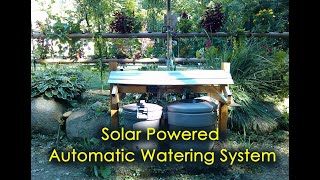 Hydroponics Garden with Solar Powered Automatic Watering System - Flood and drain system.