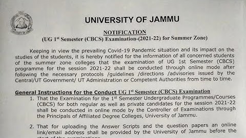 Thanx ❤️ Jammu University Ist 3rd 5th Exam online check full notice 😳😳 Rohit ...