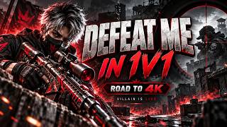 DEFEAT ME IN 1V1!!!!!! ROAD TO 4K  | CODM LIVE | VILLAIN | #codm #callofduty #gaming