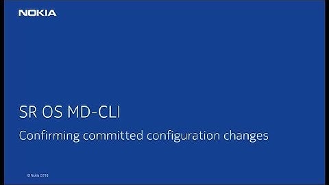 Confirming committed configuration changes