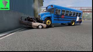 10 Cars vs Rocket Bus at 40 MPH! | Interior Crash Test Compilation | BeamNG.drive