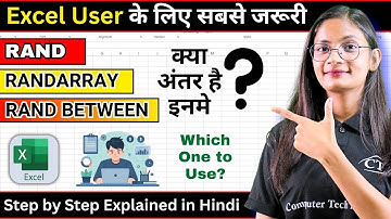 Rand, Randarray & Rand Between Functions in MS Excel | What is the Difference Between Them? | CTA