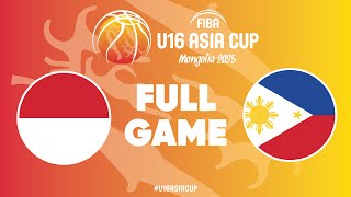 Group Phase  Indonesia V Philippines   Basketball Game  Fiba U16 Asia Cup 2025