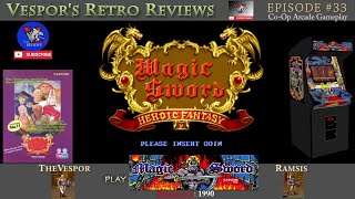 Retro Arcade Gameplay | Magic Sword - Arcade - Let's Play - | 1P & 2P Starting at Beginning  | Co-Op