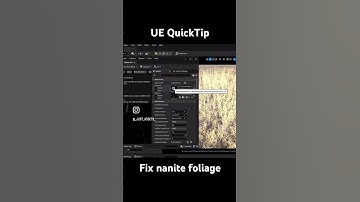 UE QuickTip - Fix nanite foliage