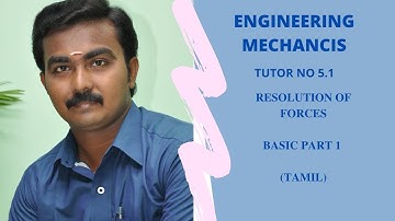 Engineering Mechanics - Resolution of Forces: Basics 1 (Tamil) Tutor 5.1