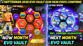 100% *CONFIRM* NEXT EVO VAULT SEPTEMBER MONTH 2026 FREE FIRE | NEW 2 SEPTEMBER EVENT EVO GUN SKIN screenshot 1