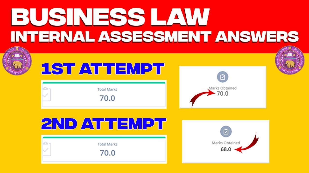 DU SOL Business Law Internal Assessment Answer 1st Semester | 1 sem business law internal exam ques