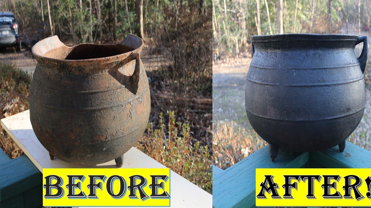 Restoring Rusty Cast Iron using Buzzywaxx— GIVEAWAY! #castiron #buzzywaxx  #restoringcastiron 