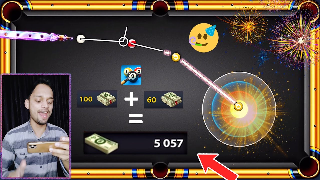 I REACHED 5000 CASH IN 8 BALL POOL WITH GOLDEN LUCKY SHOT TRICKS (cloud 9)