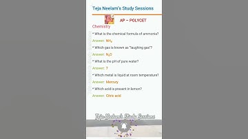 AP POLYCET - Chemistry - Practice bits