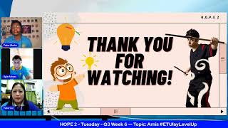 Physical Education & Health (HOPE 2)  - Tuesday Q3 Week 6 #ETUlayLevelUp