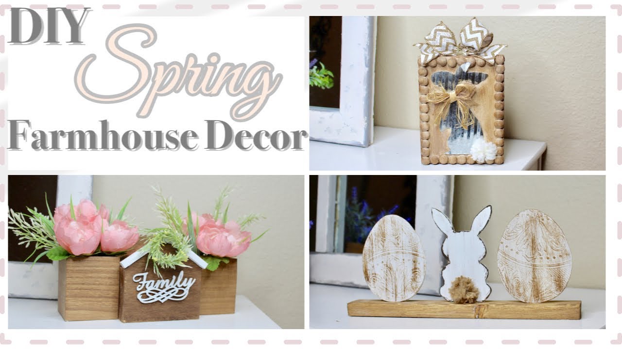 High-End Dollar Tree Spring Farmhouse Decor | Easter Farmhouse DIY | 2021 Spring Home Decor