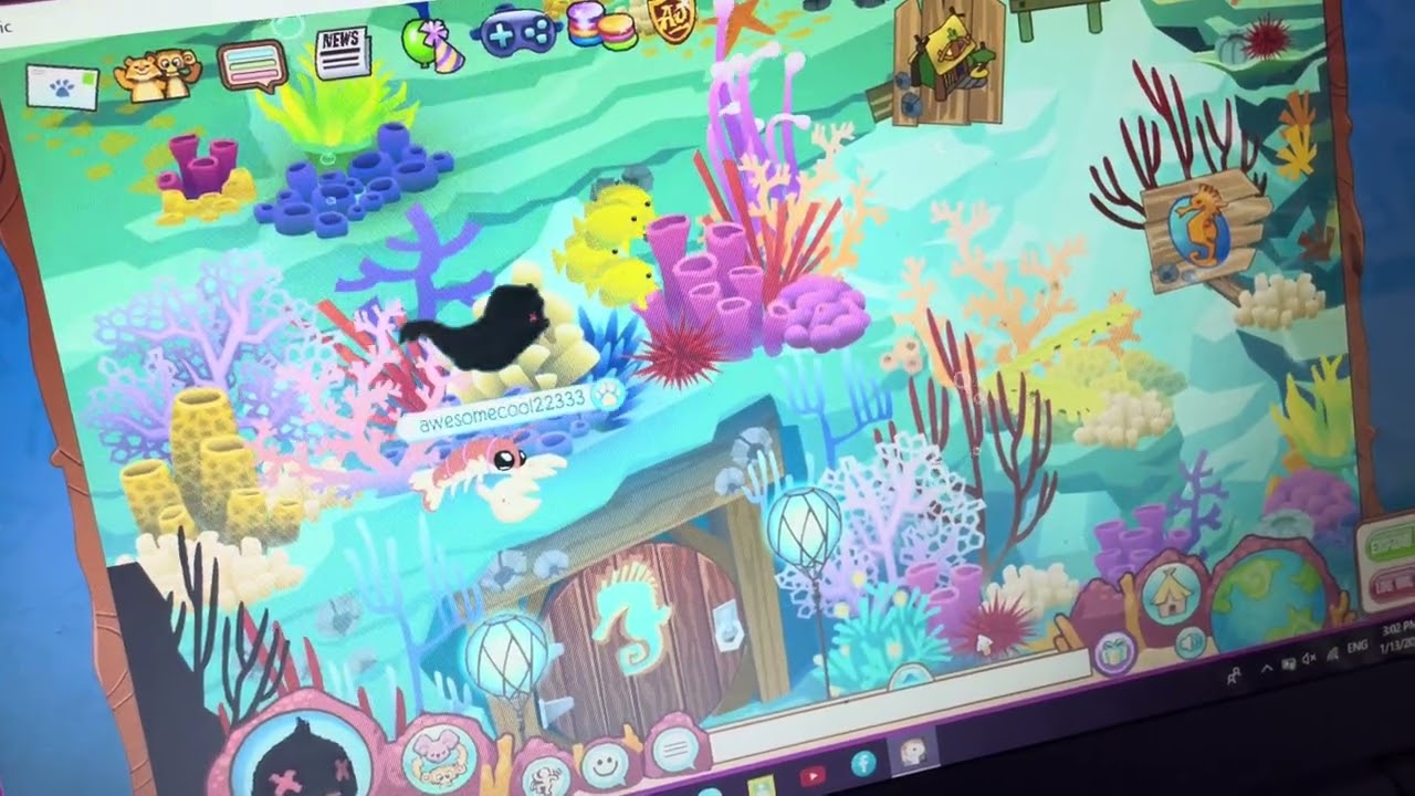 Animal jam, classic crystal reef ￼