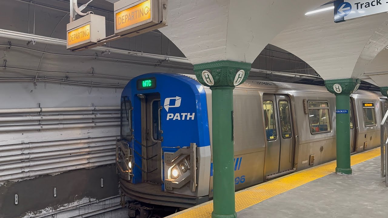 PATH - Trains end/begin service at Hoboken - YouTube