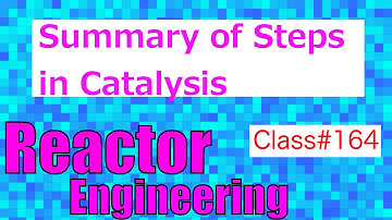 Summary of Steps involved in a Catalytic Reaction // Reactor Engineering - Class 164