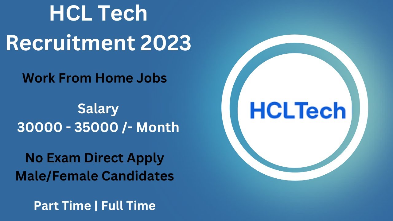 hcl jobs openings for freshers hcl job 12th pass hcl में नौकरियां
