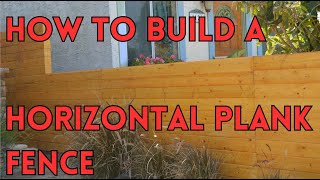 How to build a horizontal cedar fence and a fence gate. How to set fence posts in concrete, how to frame a fence, how to attache ...