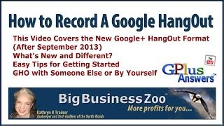 How to Record a Google Hangout - Using the New GHO