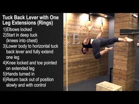 Tuck Back Lever with One Leg Extensions (Rings)