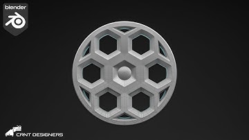 NH126 _ how to model this Hexagonal Patterned Wheel Rim design _ blender modeling