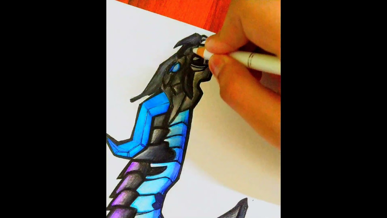 blue flame draco ak 47/evo ak 47 drawing 