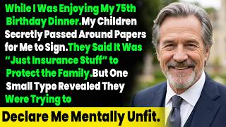 While I Was Enjoying My 75th Birthday Dinner.My Children Secretly Passed Around Papers for Me