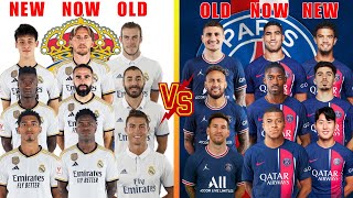 Real Madrid 🆚 PSG 🔥 Old Now New Legends (Ronaldo, Messi, Benzema, Neymar, Bellingham, Mbappe) 💪⚽🔥