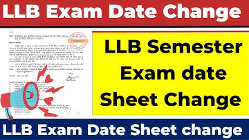 ccsu LLB exam date change | ccsu llb semester exam date 2023 | ccsu llb semester exam date sheet