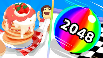 🎈 🌺 Pancake Run Vs Ball Run 2048 in Max Level iOS,Android Gameplay New Trailers Update FDE71DWK3