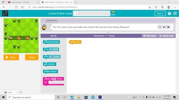 Lesson 8: Bee Loops | Belajar coding game 2022 | studio code course lessons level 1-14