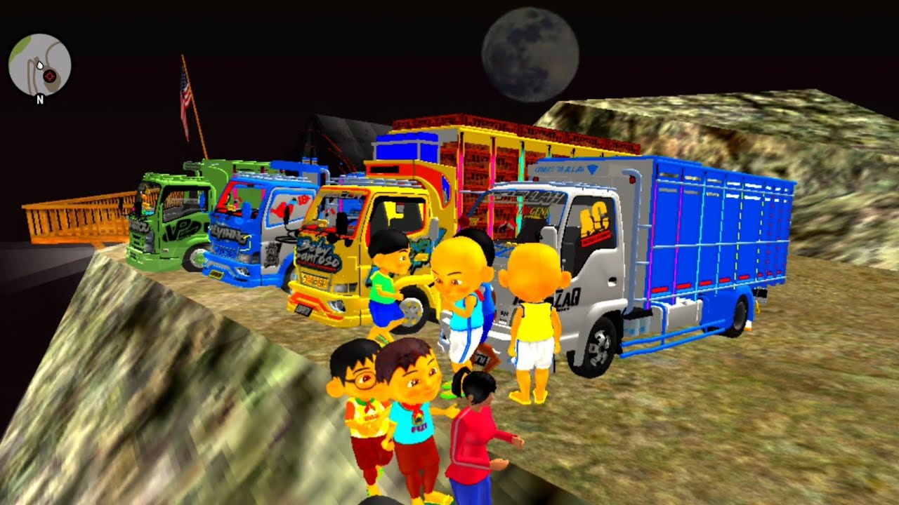 Upin ipin Main ke Gunung Malam Hari Kak Ross Naik Truk Oleng Center Keren 😄😝 Dunia Oyya