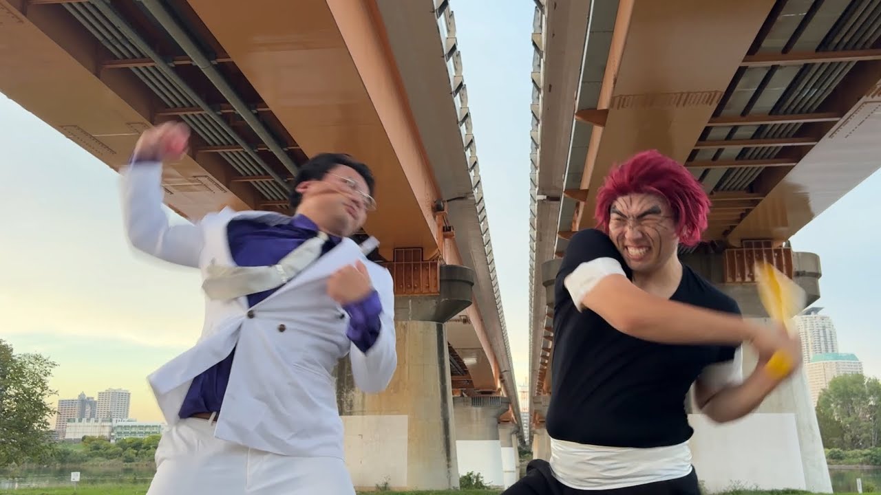 野球する花山と勇次郎とオリバ