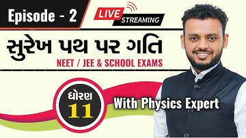 સુરેખ પથ પર ગતિ | Surekh Path Par Gati | STD 11 Science Physics Chapter 2 | Most IMP MCQ