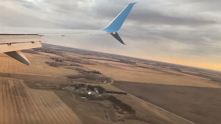 Landing in Edmonton International Airport in April 2023