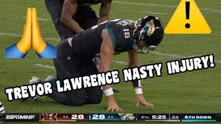Trevor Lawrence Ankle Injury Vs Bengals 🙏😰 Jaguars Vs Bengals 2023 highlights Trevor Lawrence Nasty Ankle Injury In Pain Jacksonville Jaguars