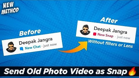 Old snap or camera roll send as snap streak🔥 without lens filters | How to Send old snap as new 2023