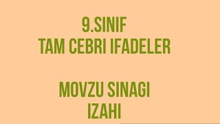 9 Sinif.tam Cebri Ifadeler Sinaq Izahi.sinaq Qrupu0507833315