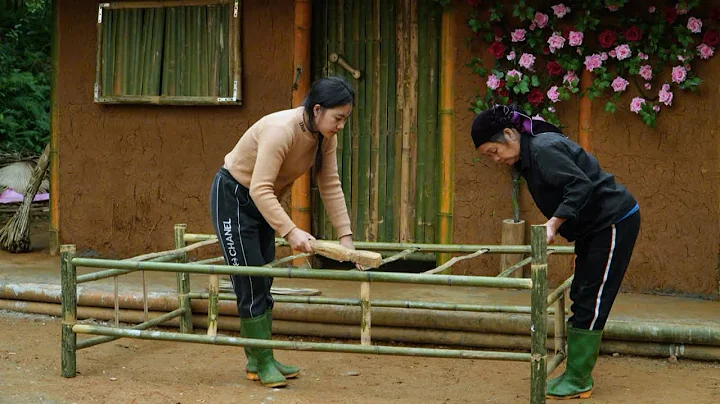 Gathering a spice from the forest, May skillfully crafted a bamboo bed with her own hands