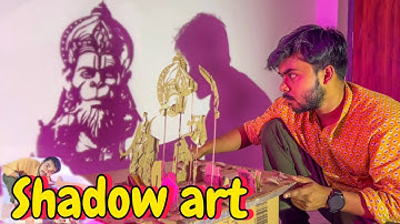 Making a shadow art by using cardboard 😍 | Shadow Drawing | First time making shadow art